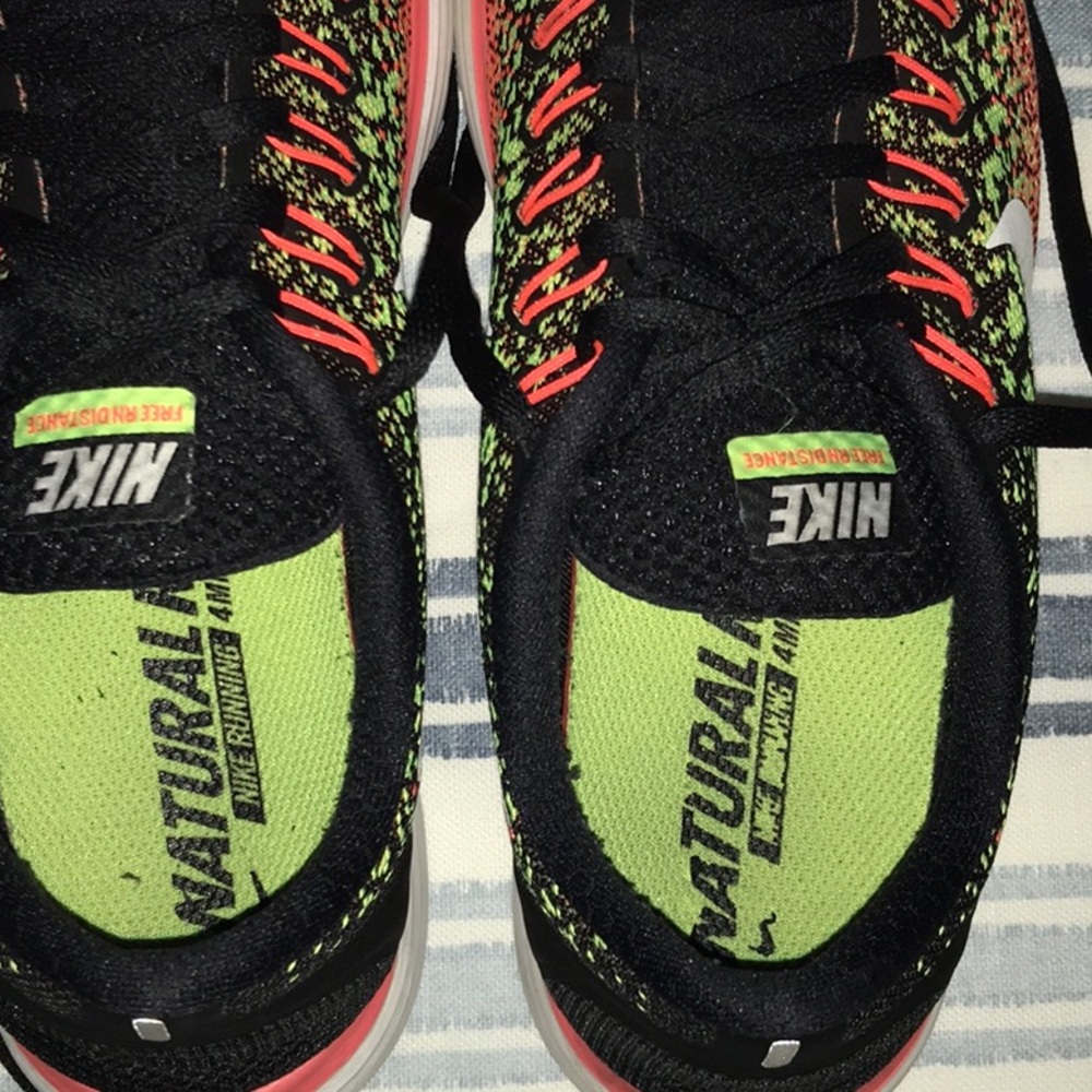 nike free run distance wolf grey/black -green atomic orange. 8.5. See photos - Picture 8 of 12